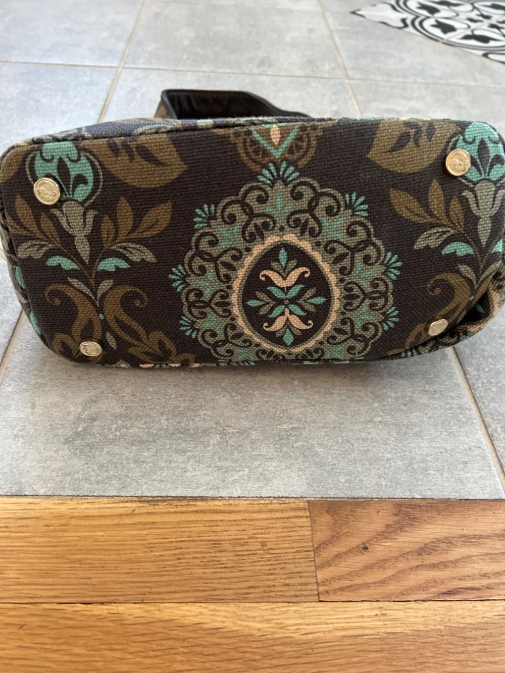 Spartina tote handbag with eye glass case - Picture 6 of 10